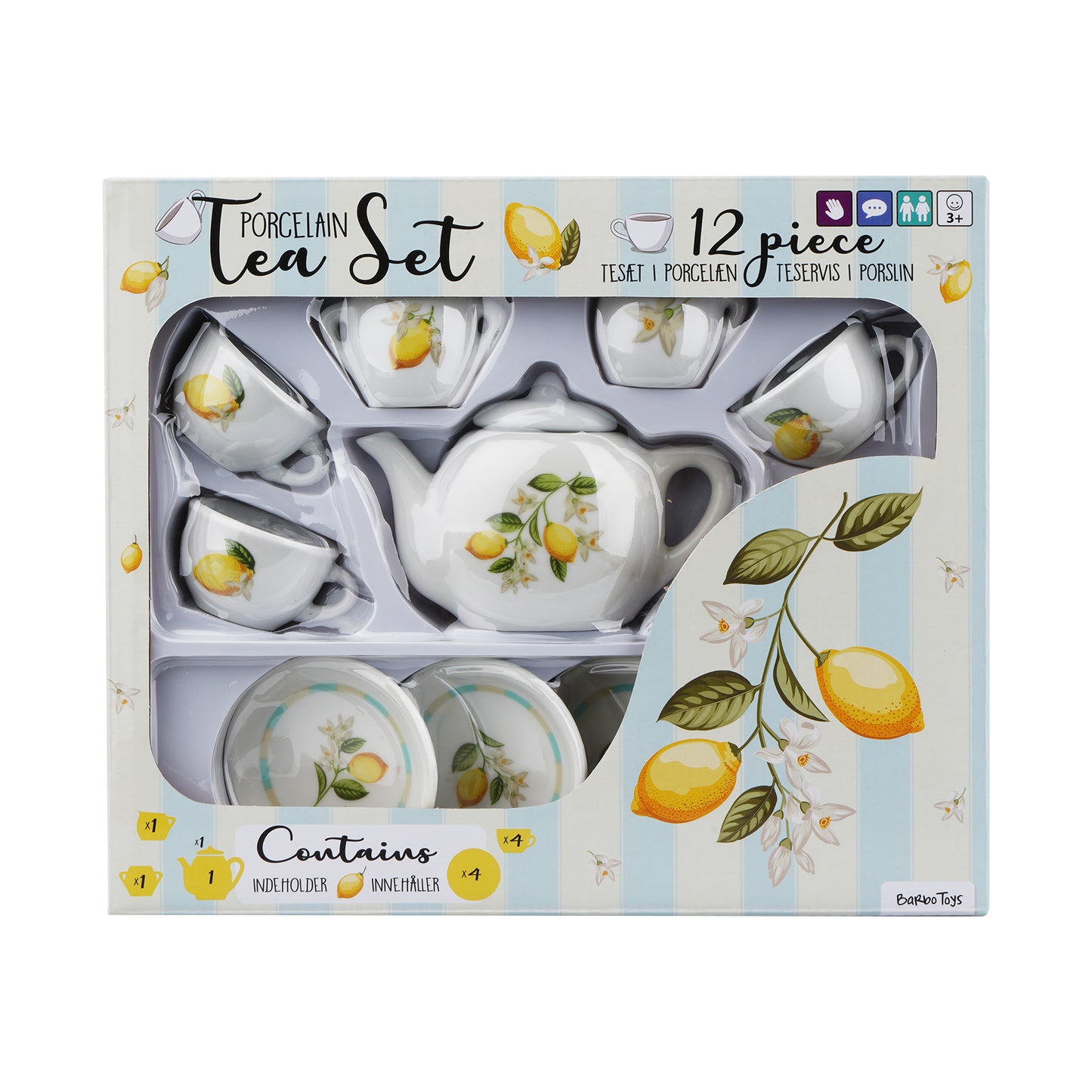 Citron - Porcelæn Tesæt - 12 dele