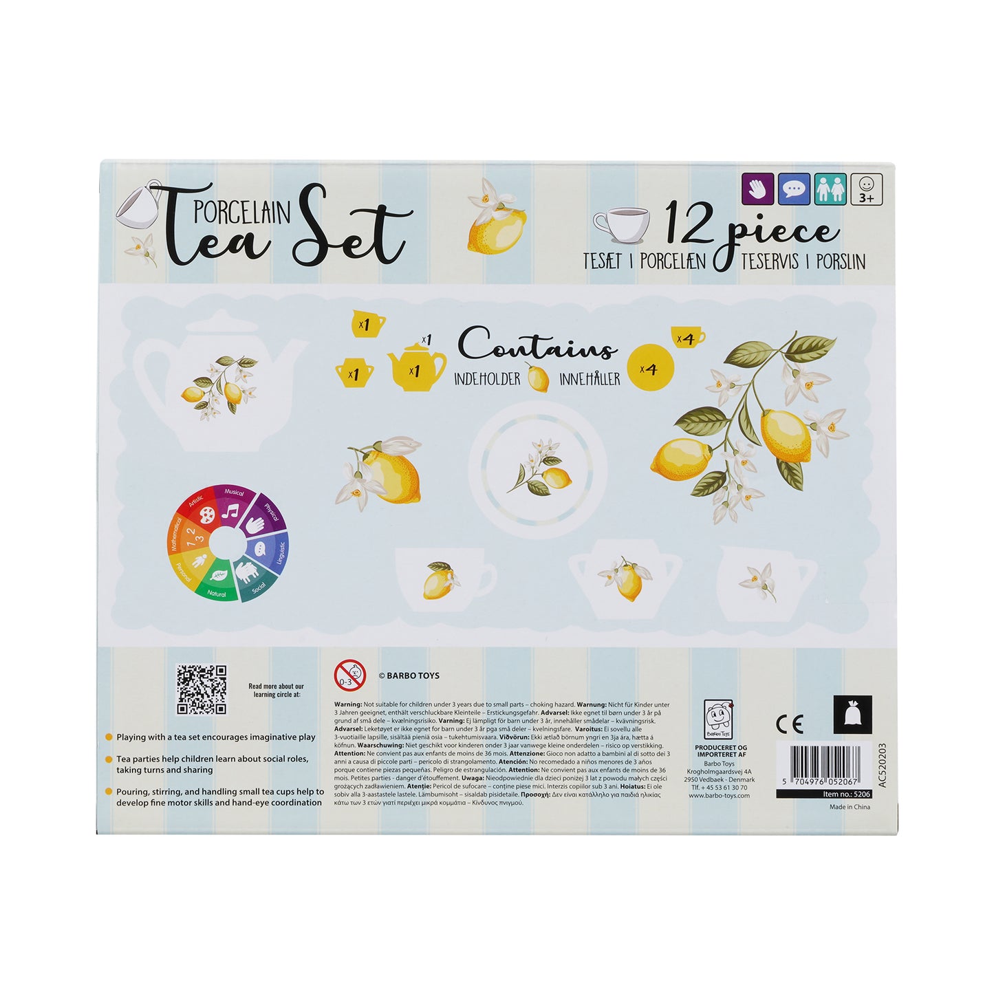 Citron - Porcelæn Tesæt - 12 dele