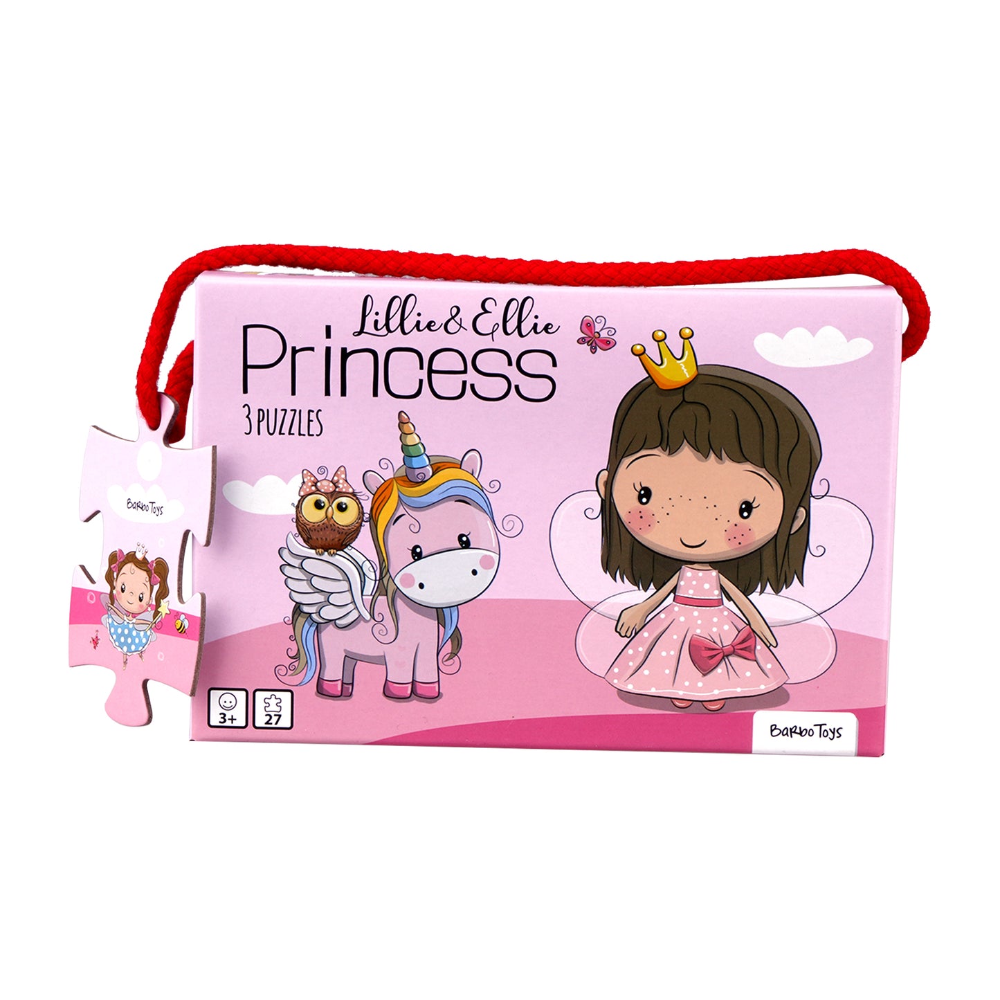 Lillie & Ellie - 3 Puslespil - Prinsesse