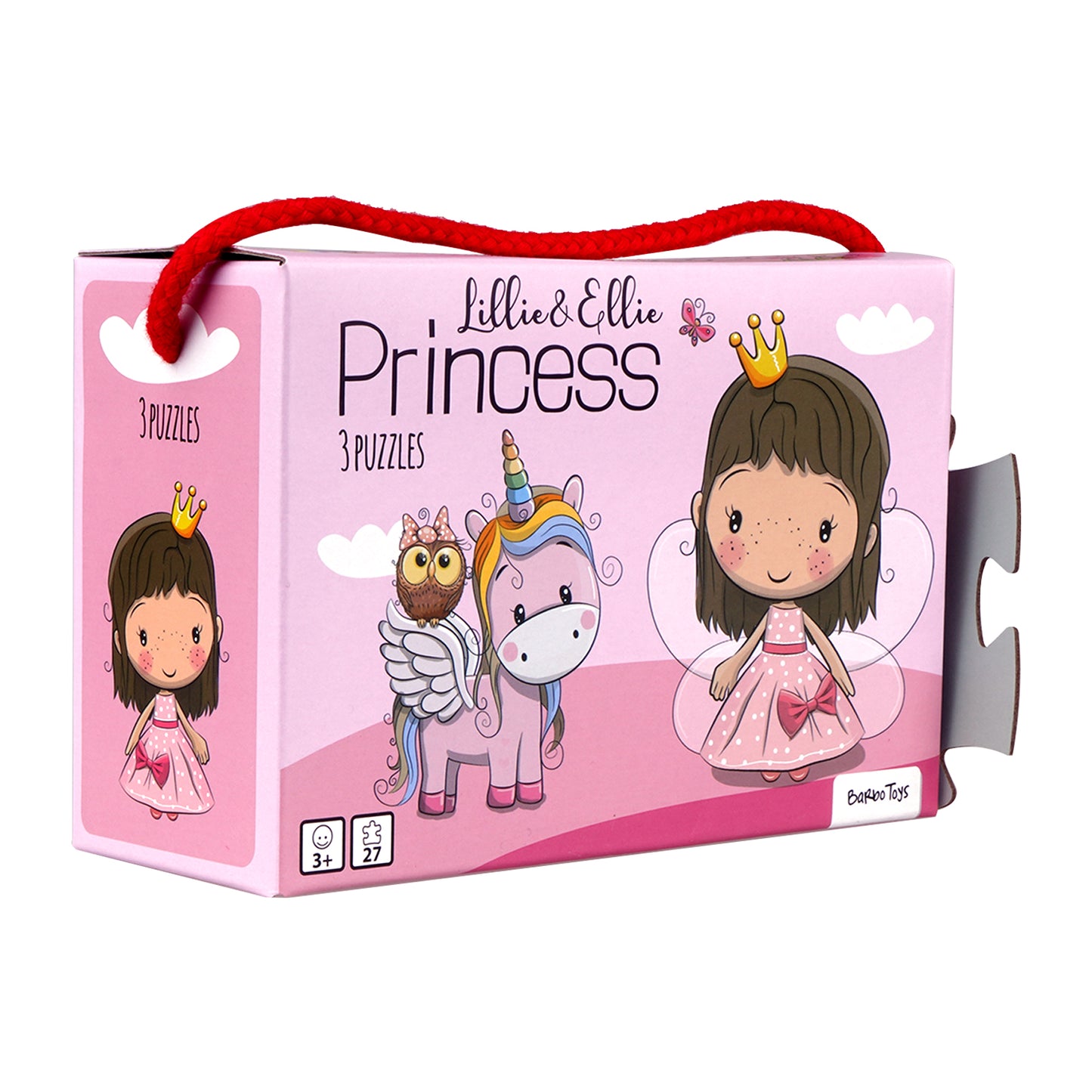 Lillie & Ellie - 3 Puslespil - Prinsesse