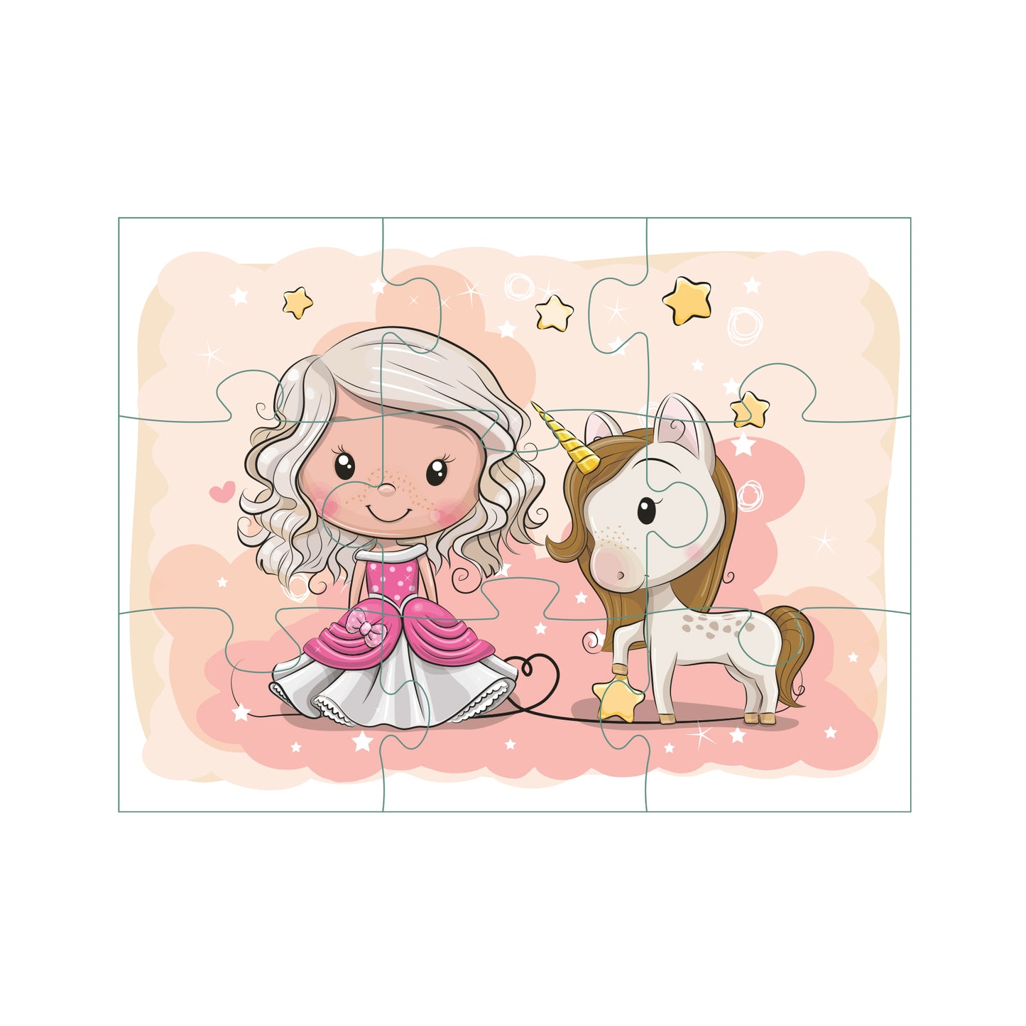 Lillie & Ellie - 3 Puslespil - Prinsesse