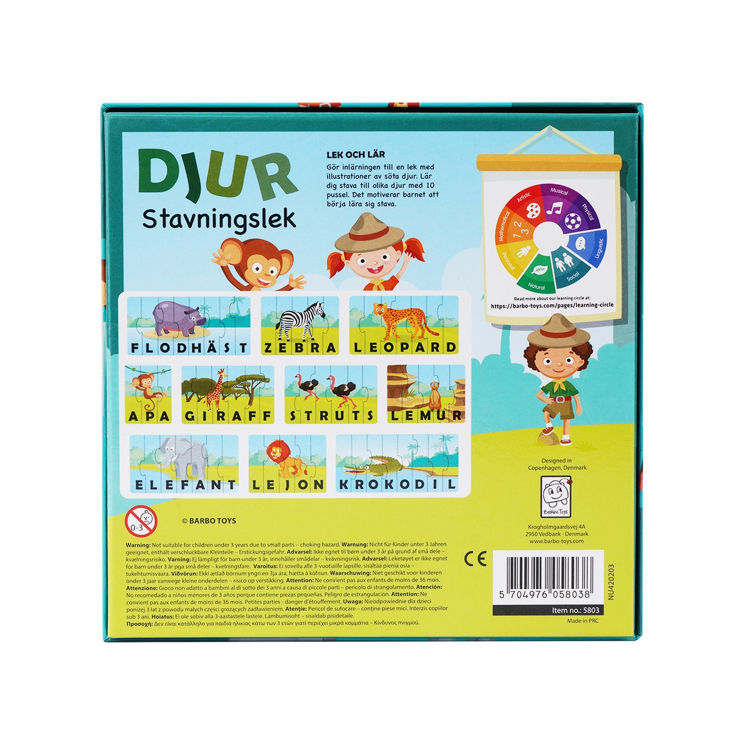 Pedagog Pussel - Djur Stavningslek SE