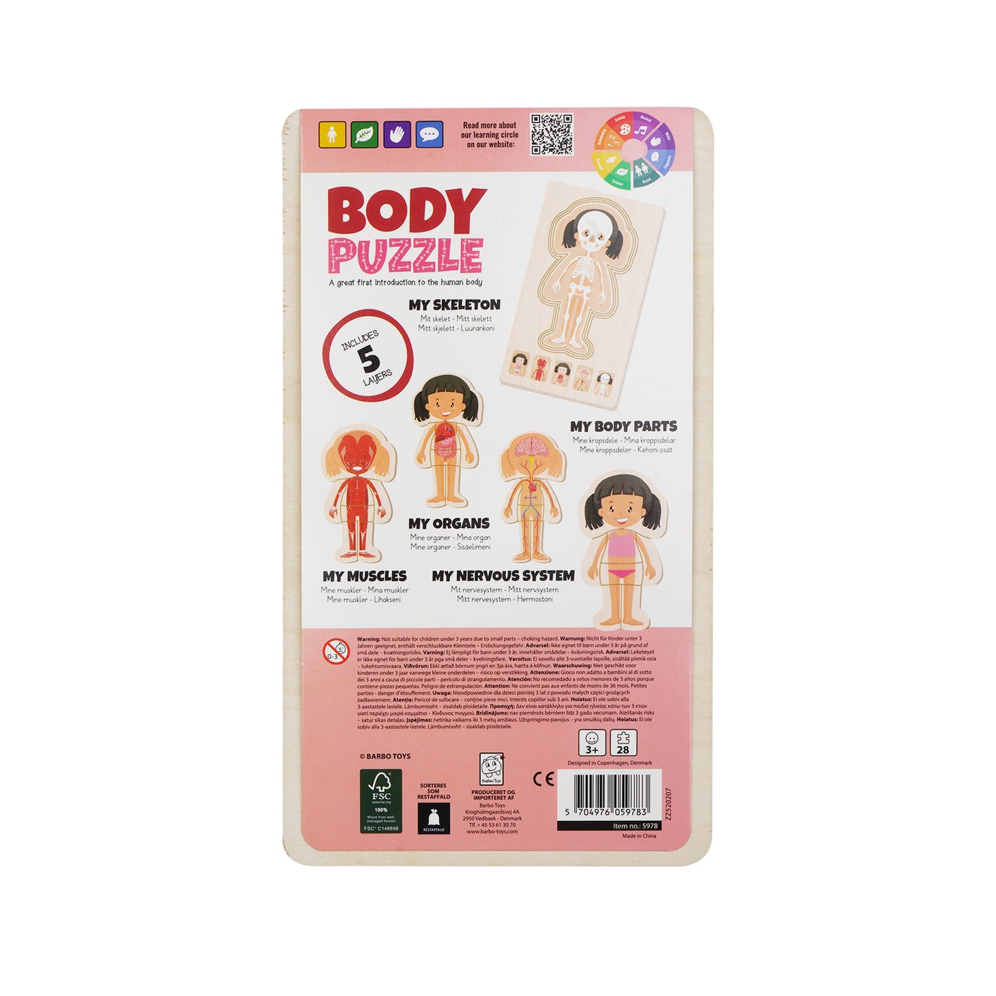 Wooden Body Layer Puzzle - Girl