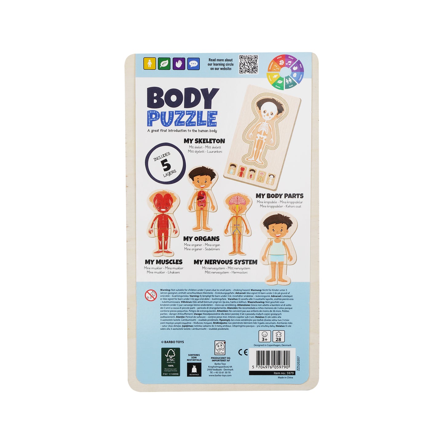 Wooden Body Layer Puzzle - Boy