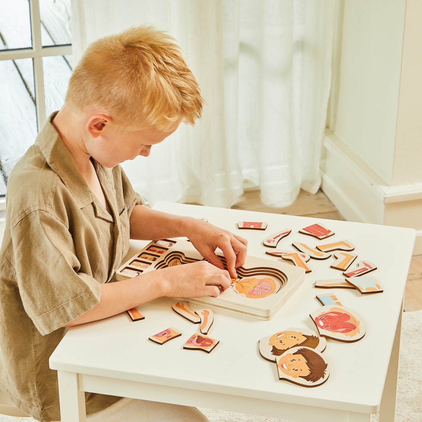 Wooden Body Layer Puzzle - Boy