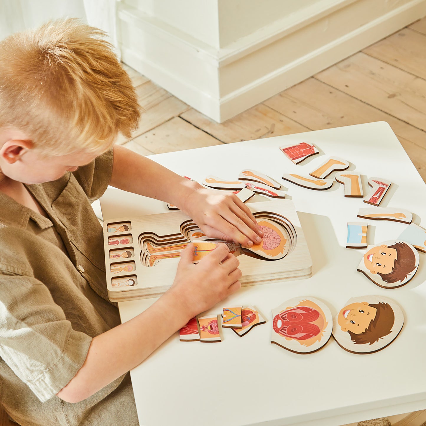 Wooden Body Layer Puzzle - Boy