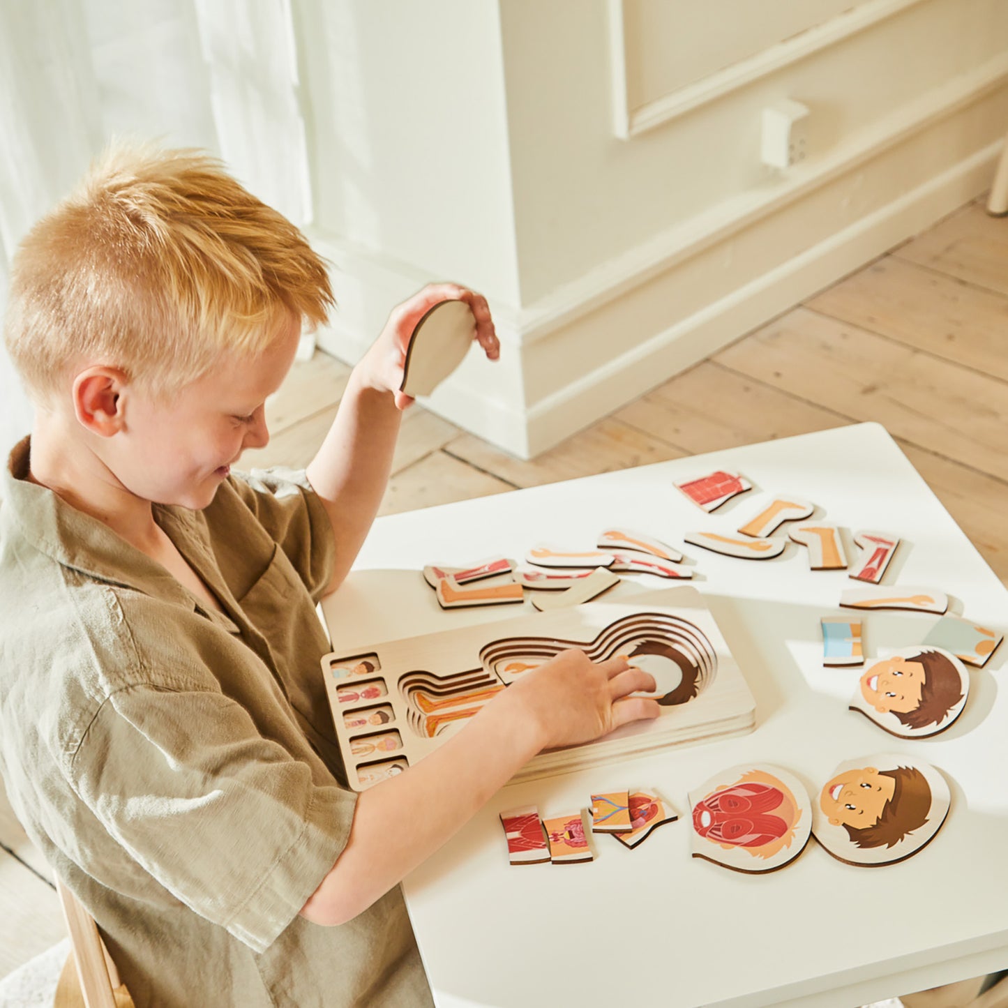Wooden Body Layer Puzzle - Boy
