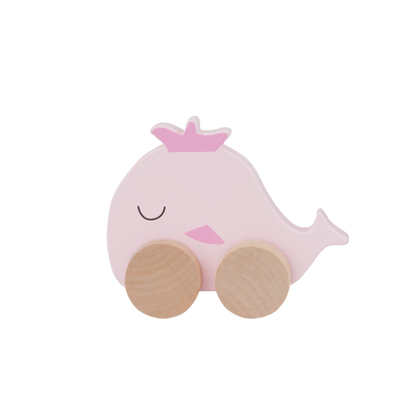 Wooden Animal on Wheels - Whale