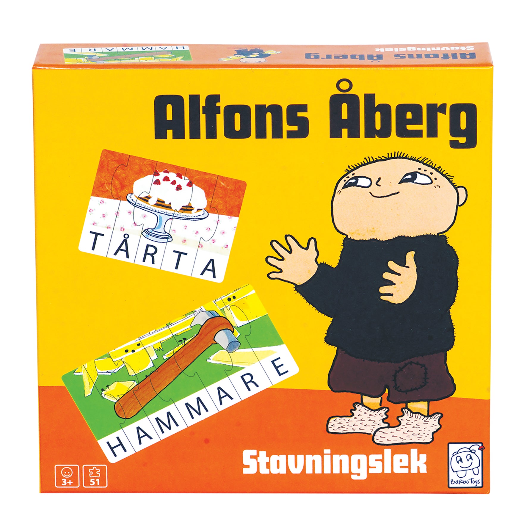Spelling game with Alfons Åberg. Suitable for children aged 3+