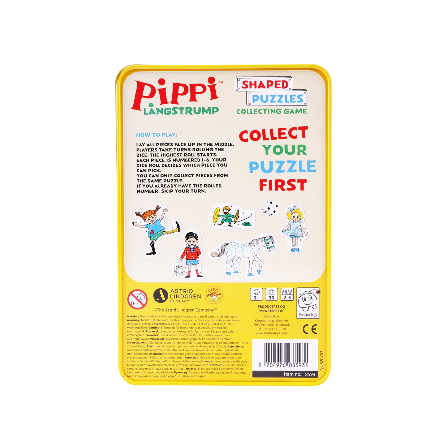 Pippi - Puslespil i Tin Æske