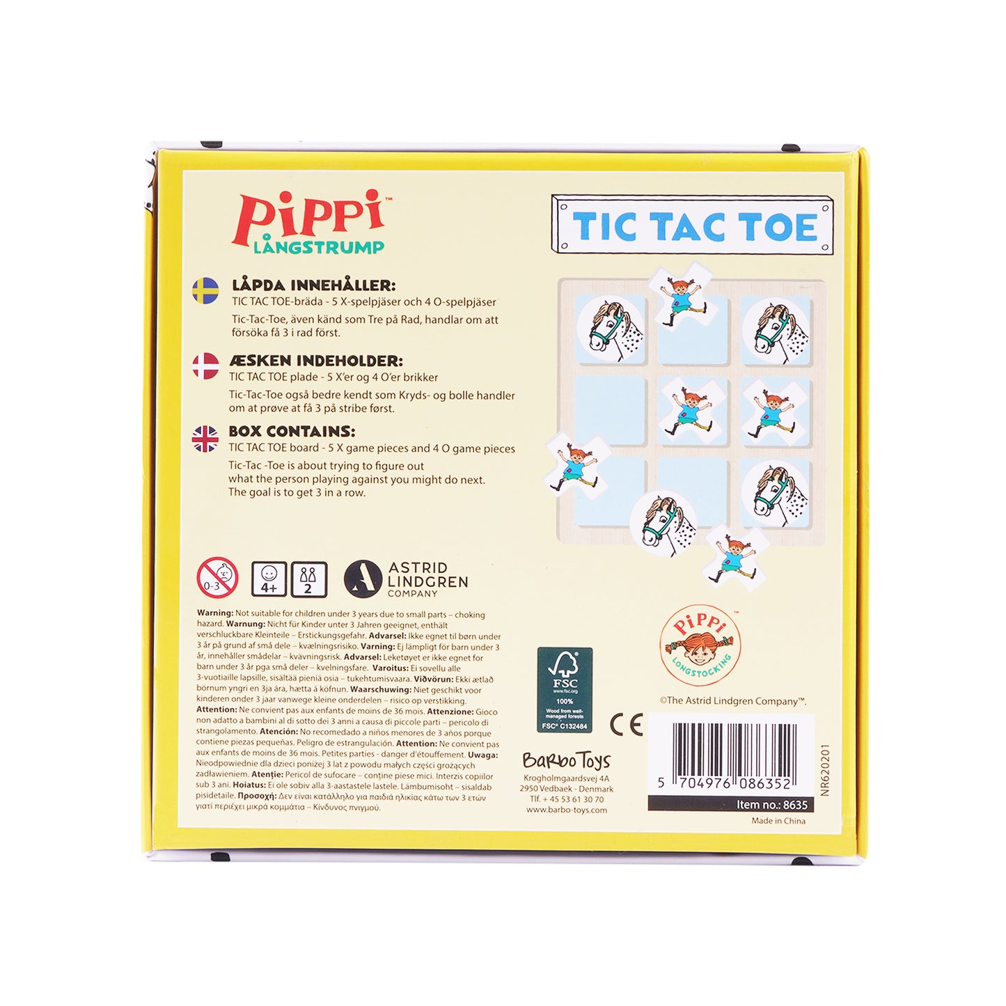 Pippi - Wooden Tic Tac Toe