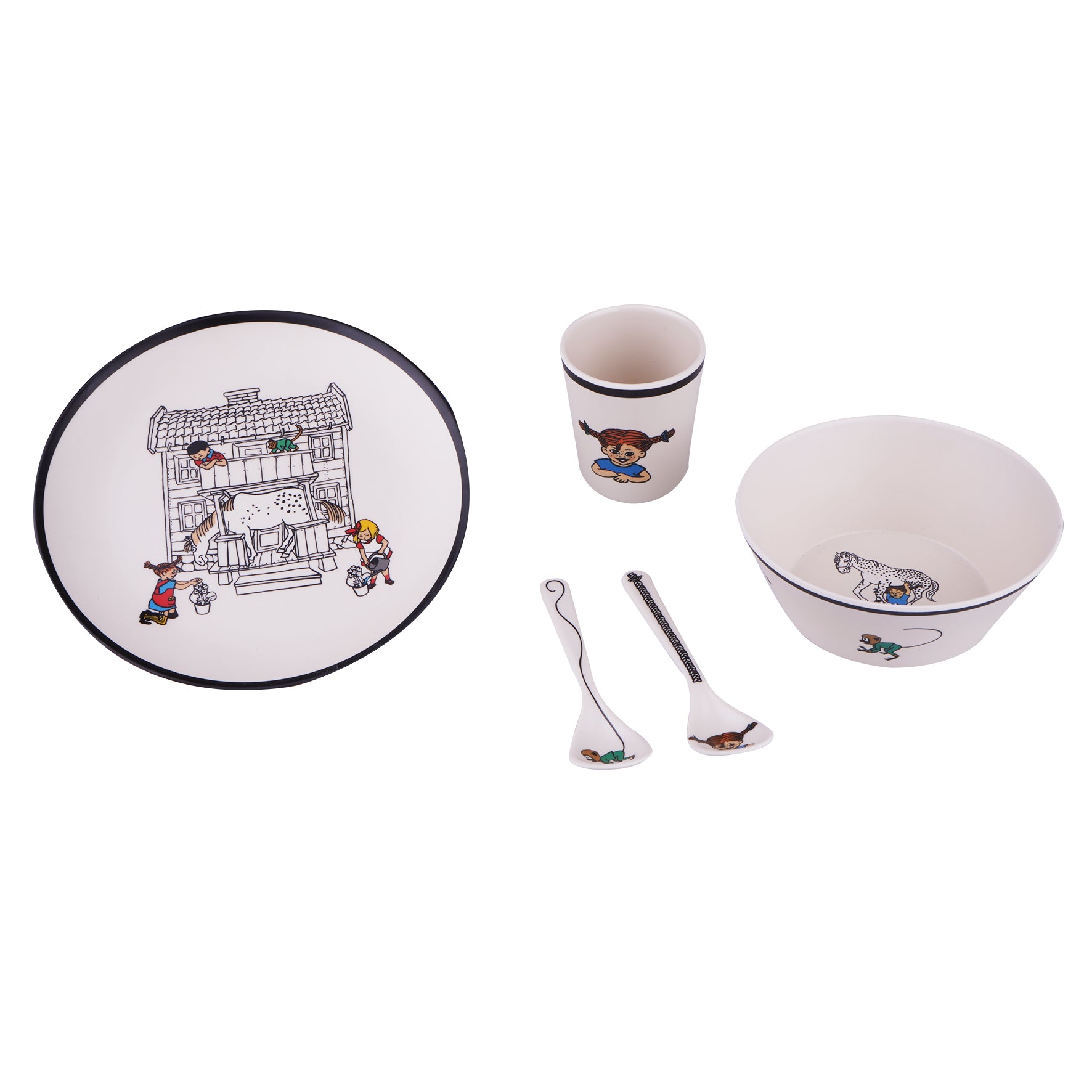 Mealtimeset in melamine for babies and tumblers