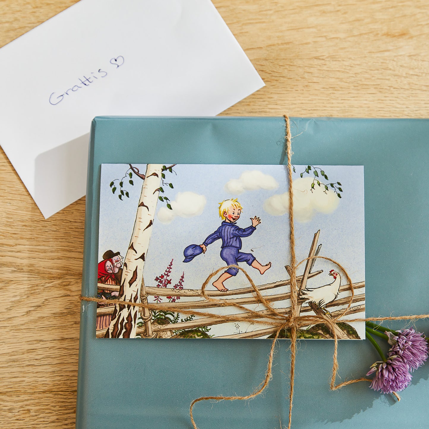 Emil - Lykønskningskort med konvolut - Emil