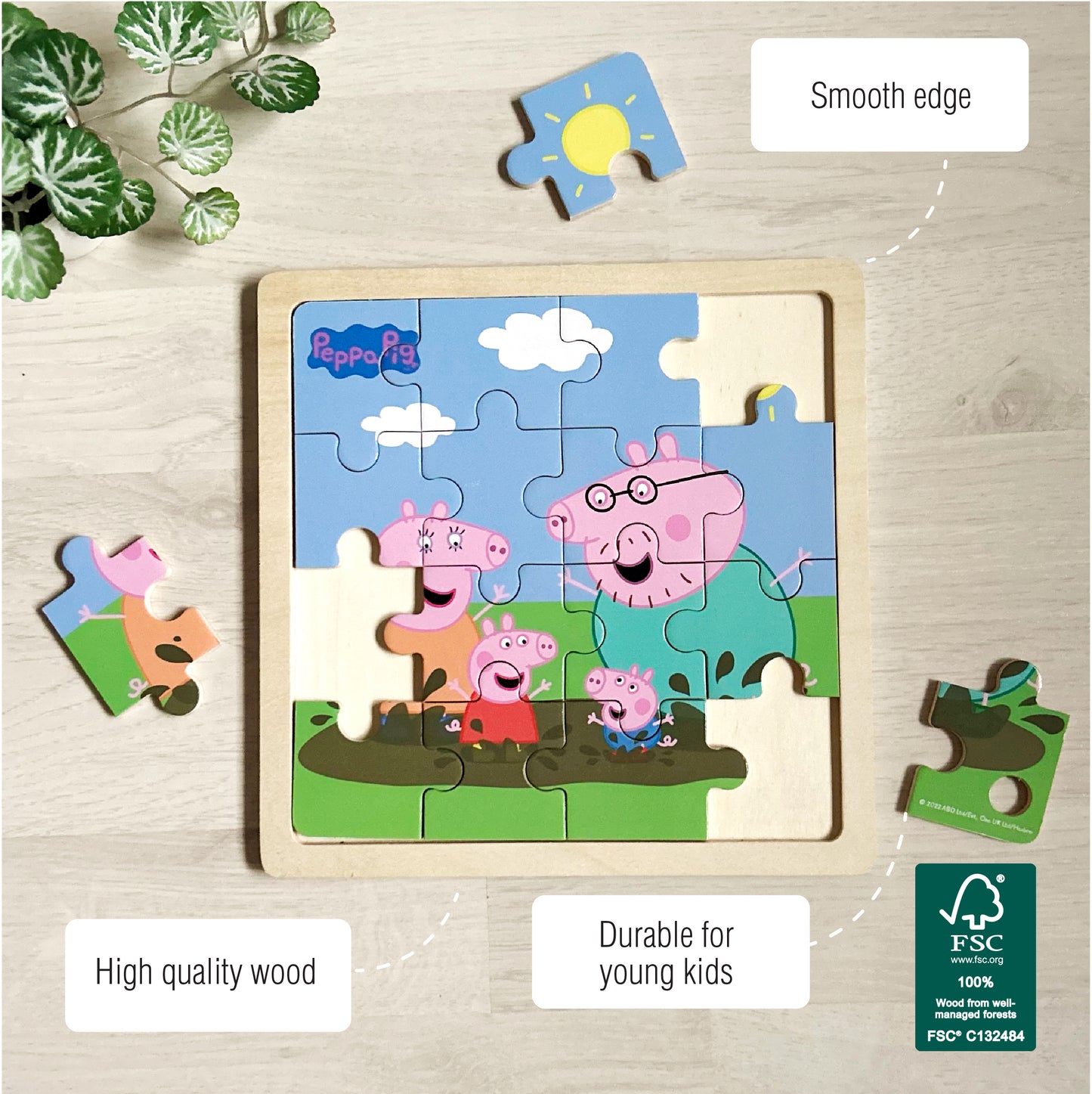 Peppa Pig - Wooden Puzzle - Mud