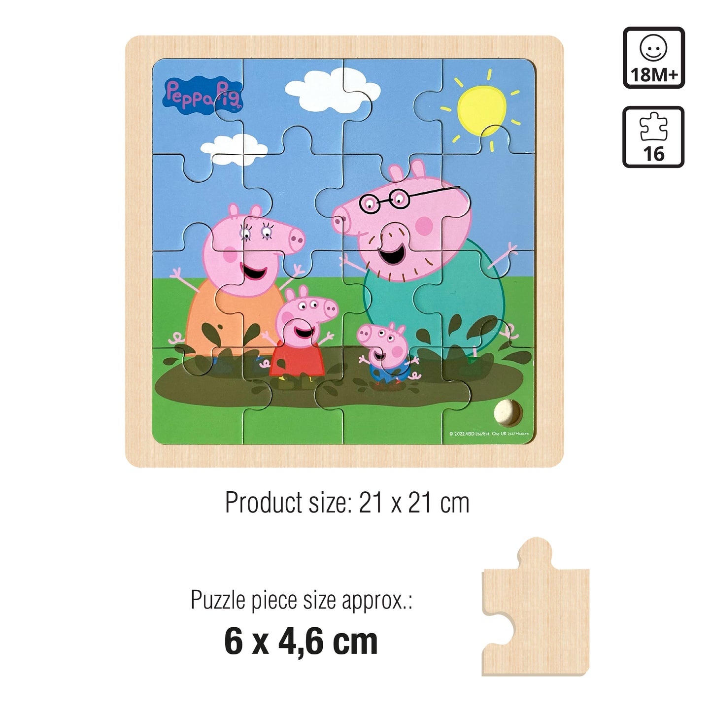 Peppa Pig - Wooden Puzzle - Mud
