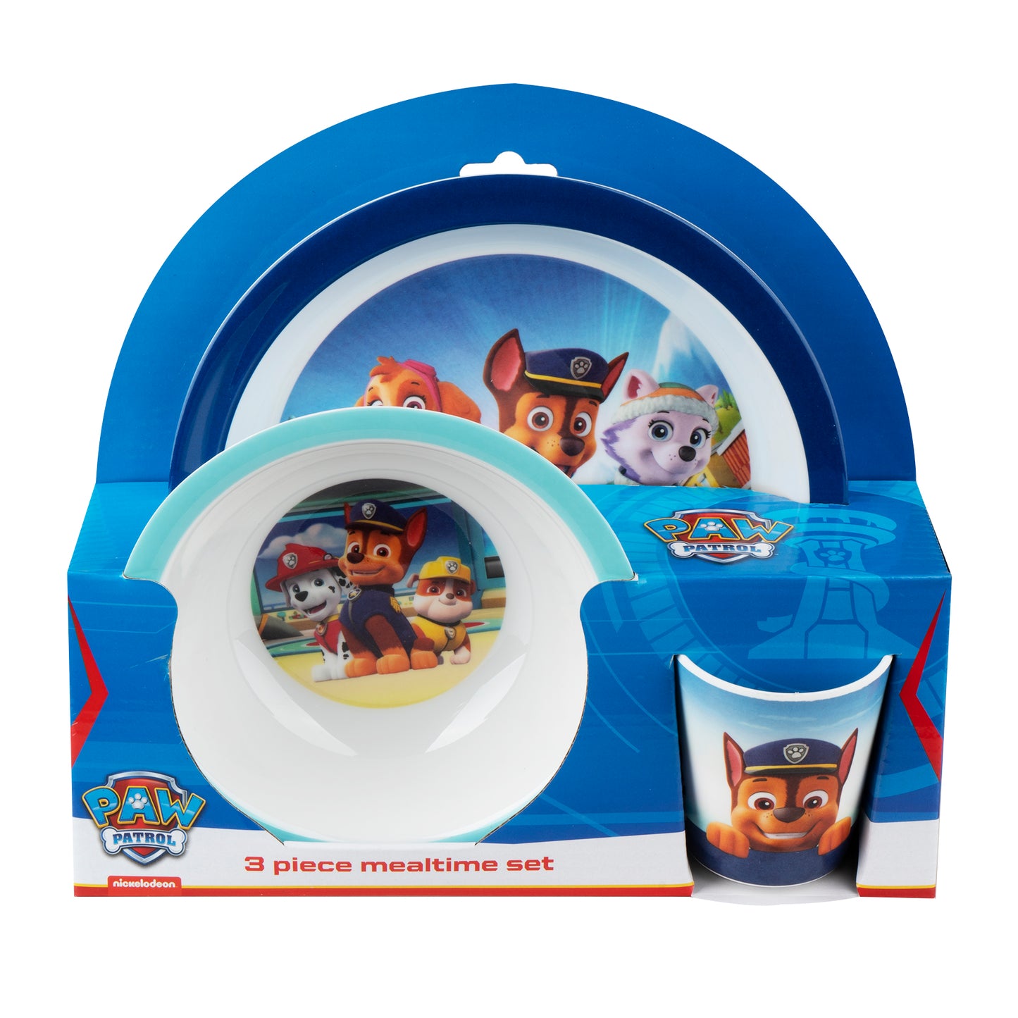 Paw Patrol - 3 styks måltidssæt - Blå