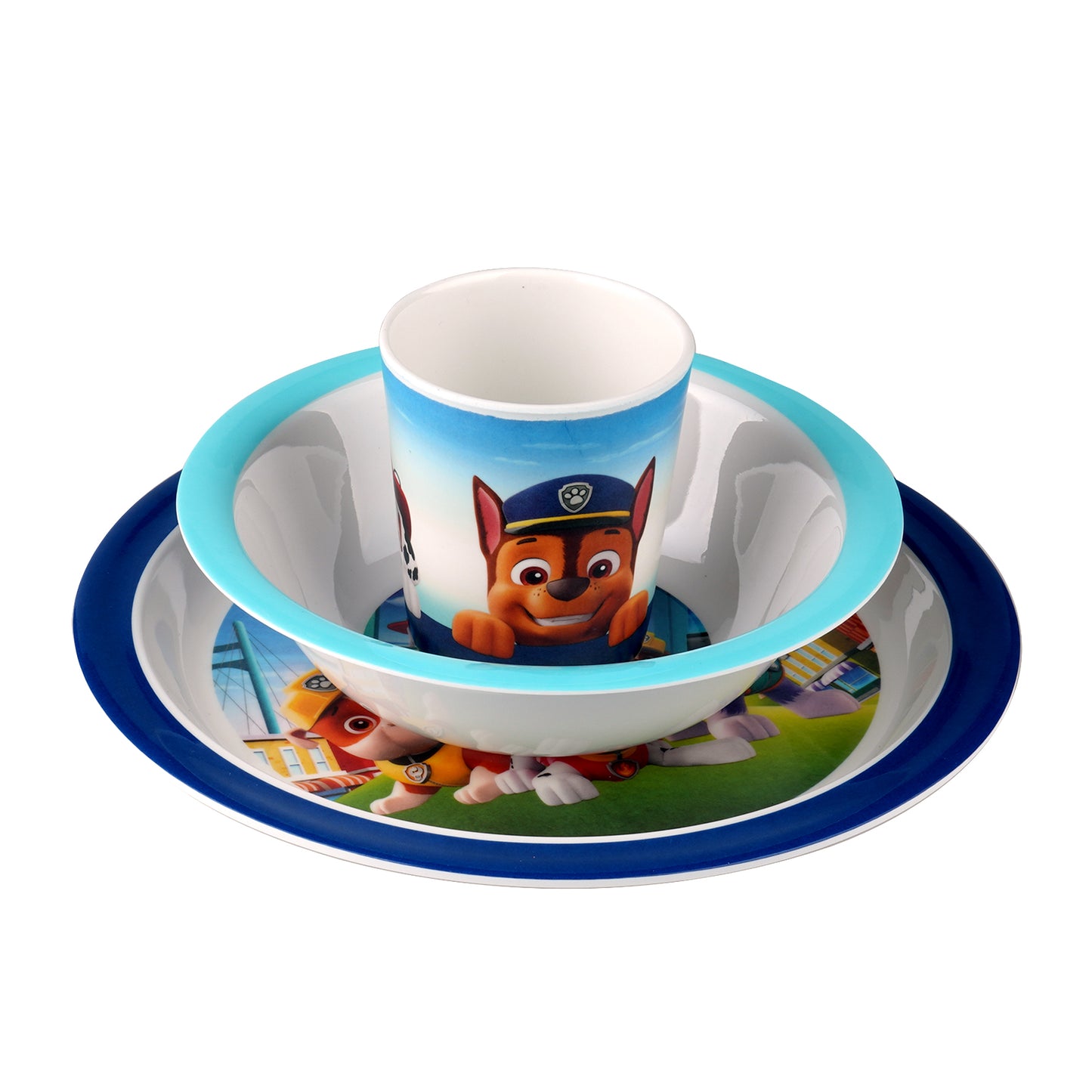 Paw Patrol - 3 styks måltidssæt - Blå