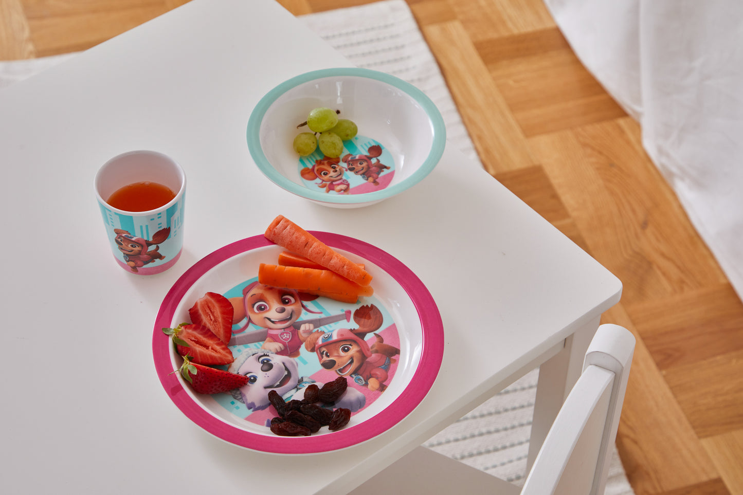 Paw Patrol - 3 delt måltidssæt - Pink