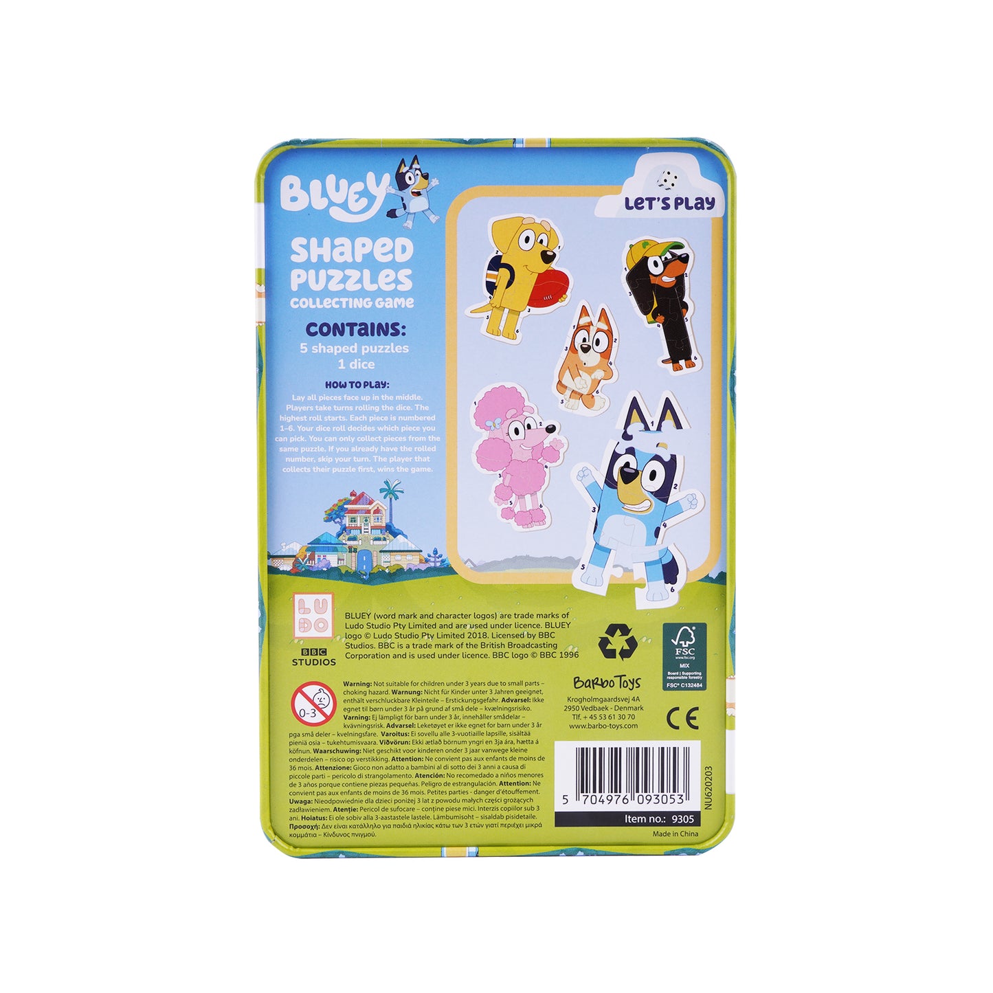 Bluey - Puslespil i Tin Æske