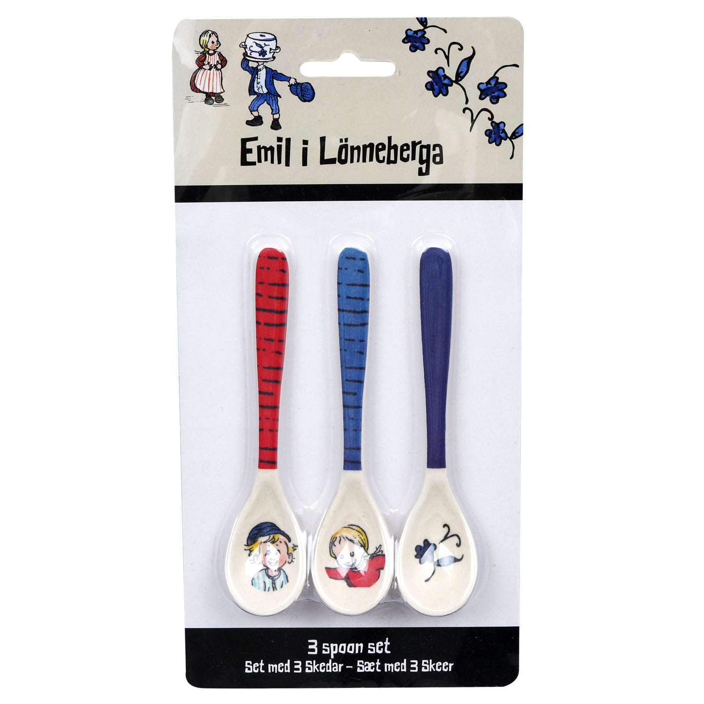 Emil - 100% Melamine - 3 spoon set - Trend