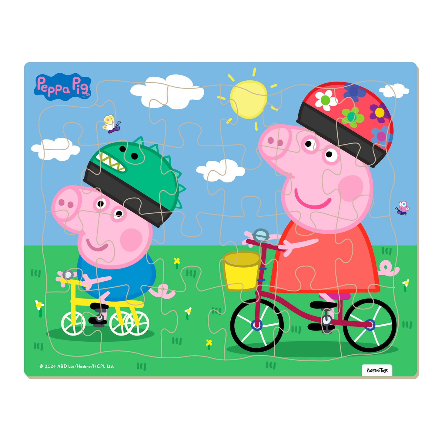 Gurli Gris - Indrammet Pappuslespil - Cykel