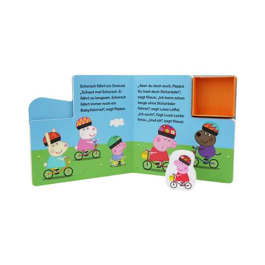 Gurli Gris - Bog med Træfigur – På Cykeltur - DK