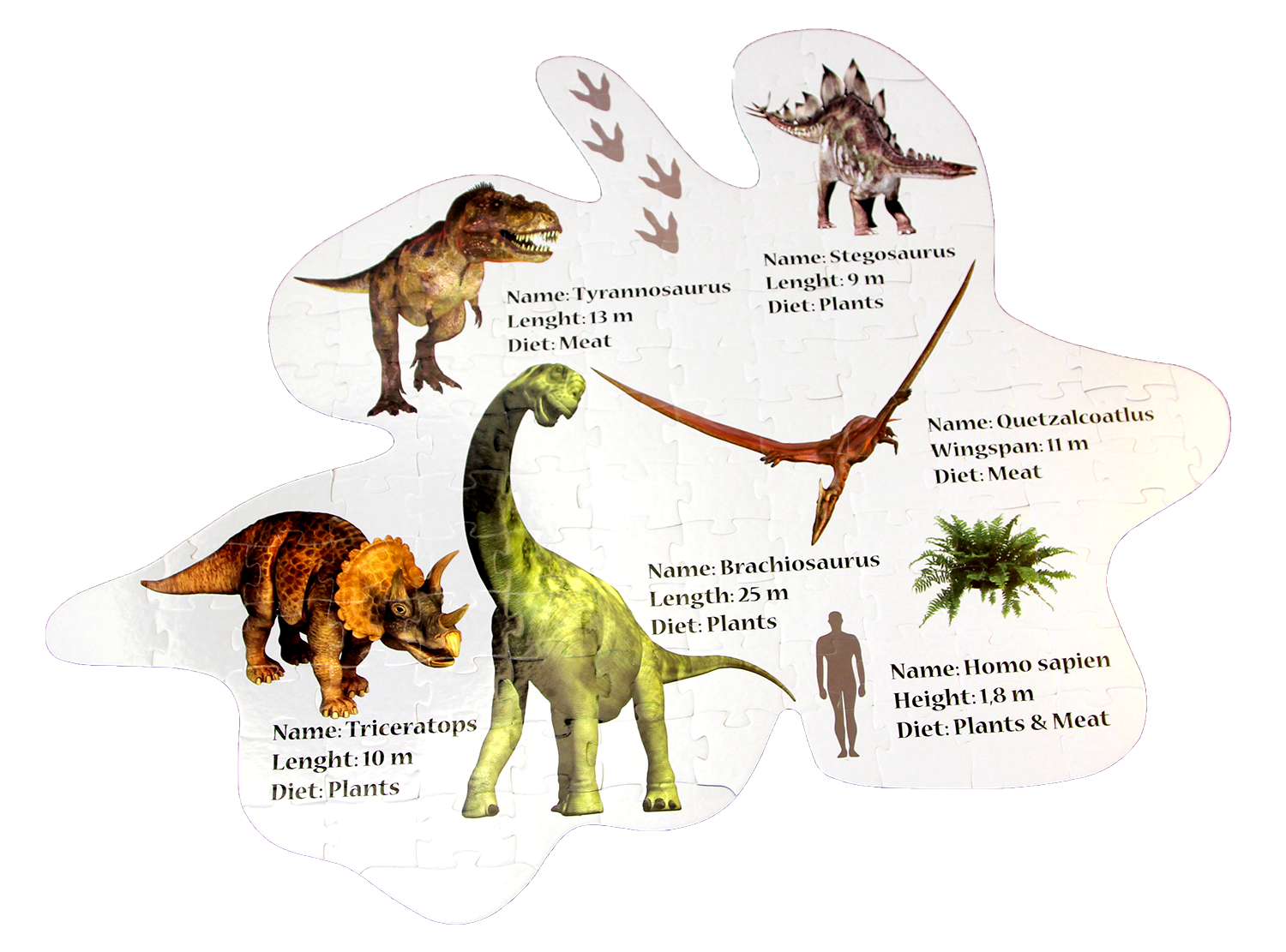 dinosaurs giant puzzle 120 puzzle pieces