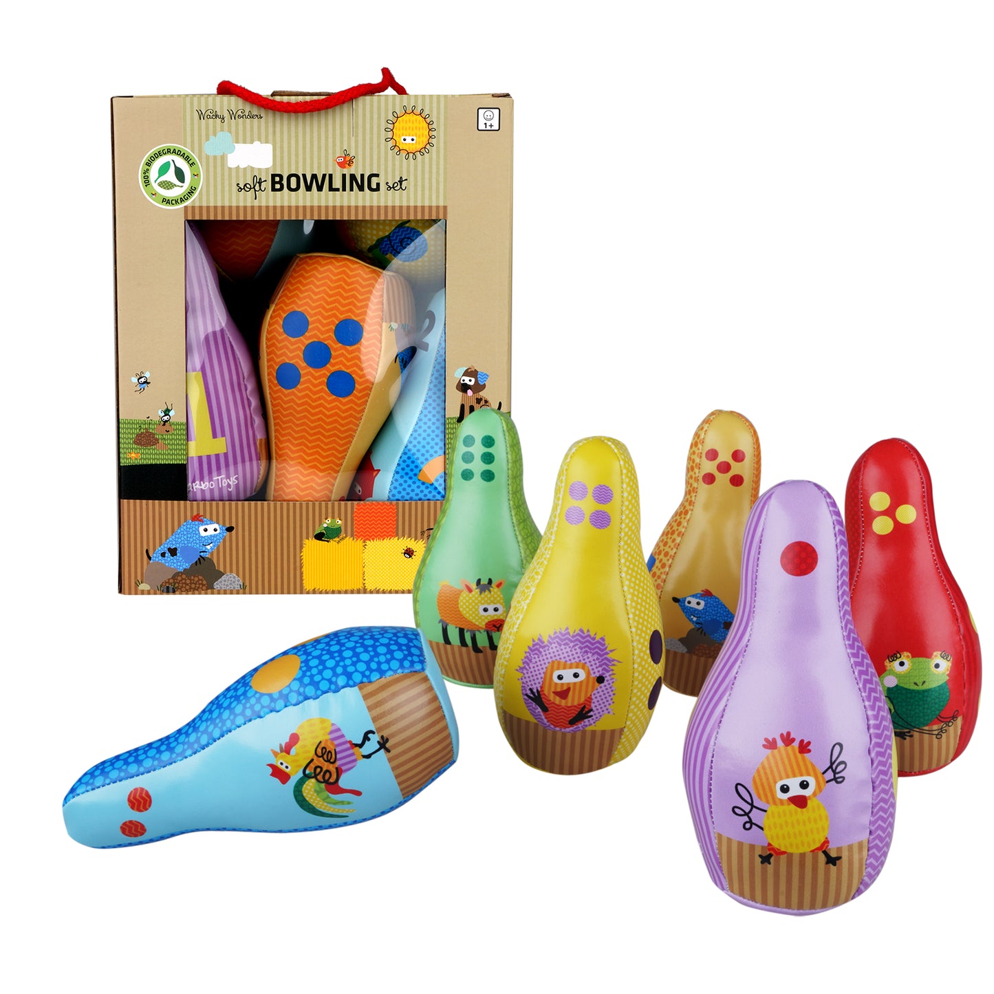 Wacky Wonders Blødt Bowlingssæt