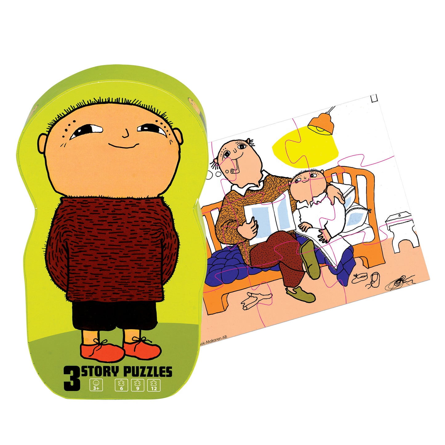 Alfons Åberg deco puzzle 3 story puzzles game box