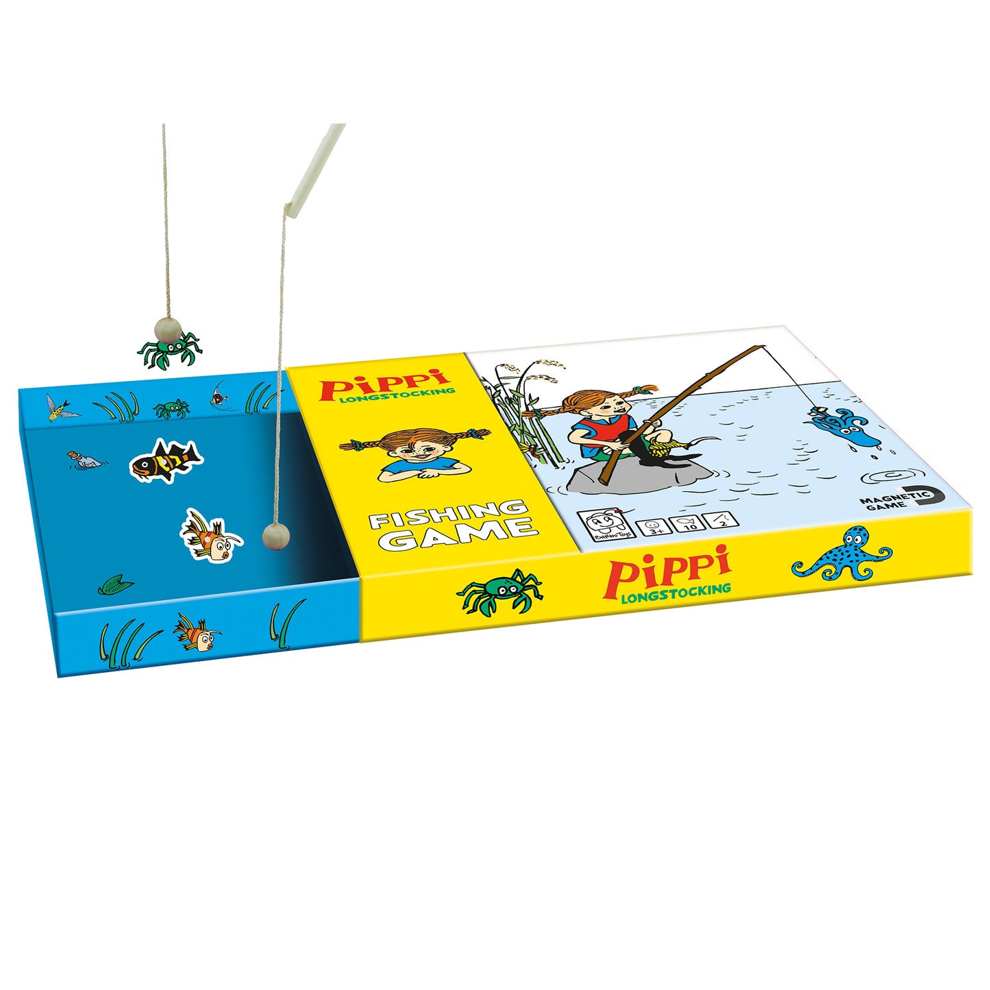 Wooden Fishing Game with Pippi Langstrømpe.