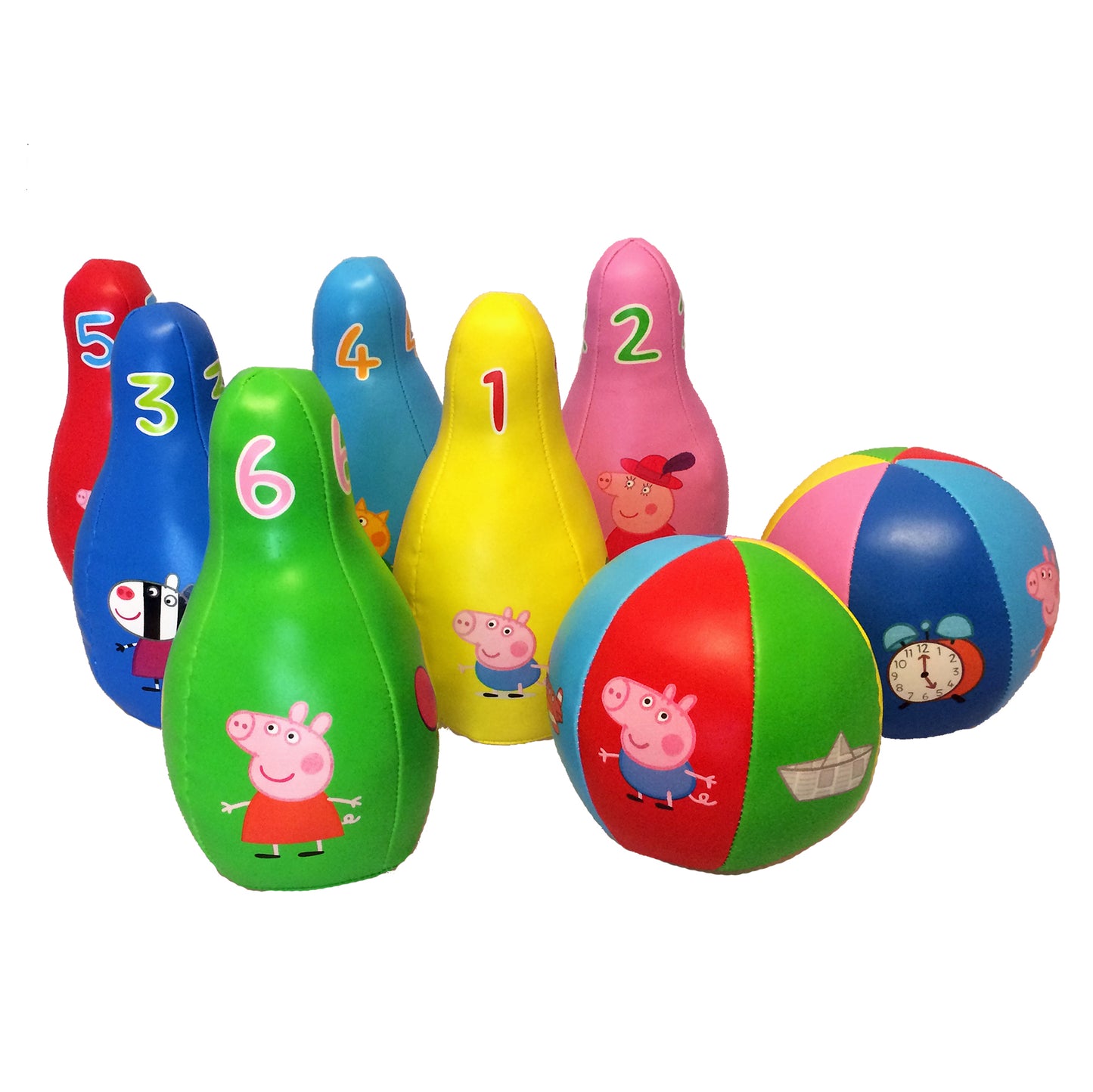 peppa pig soft bowling set