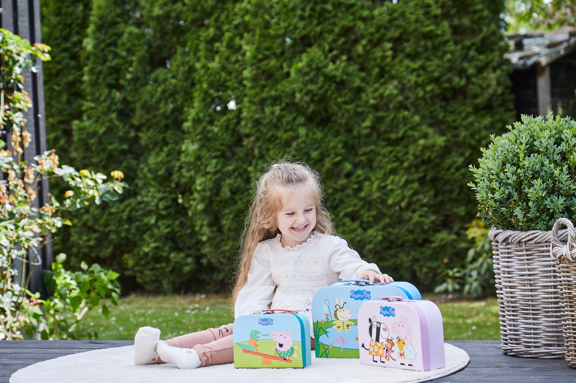 peppa pig 3 suitcases set