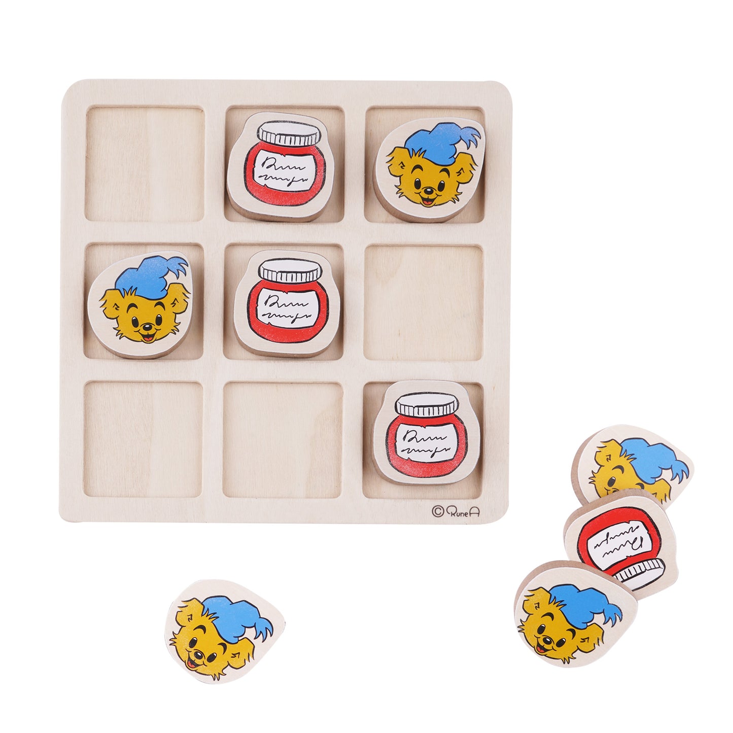 Bamse - Kryds og bolle i træ