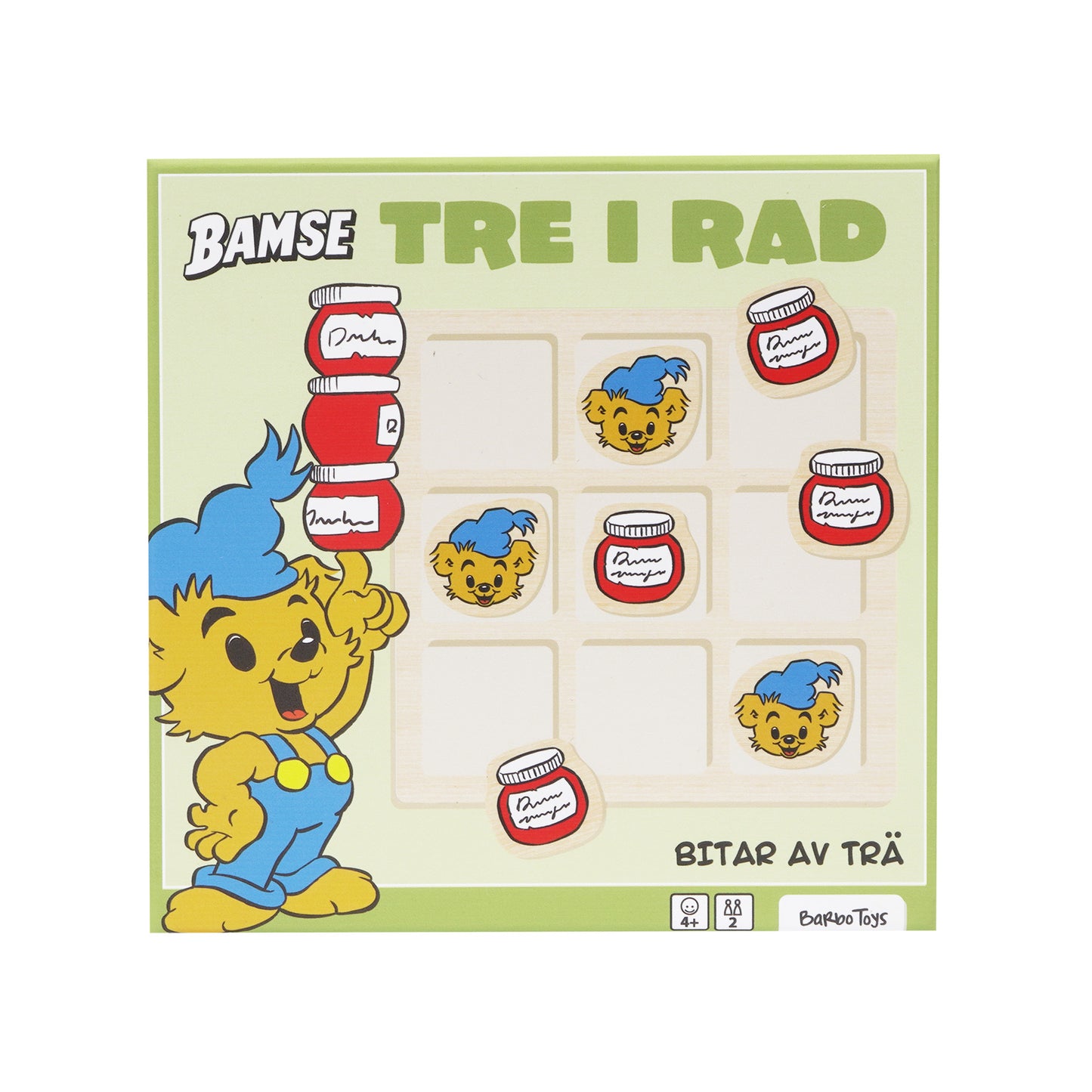 Bamse - Kryds og bolle i træ