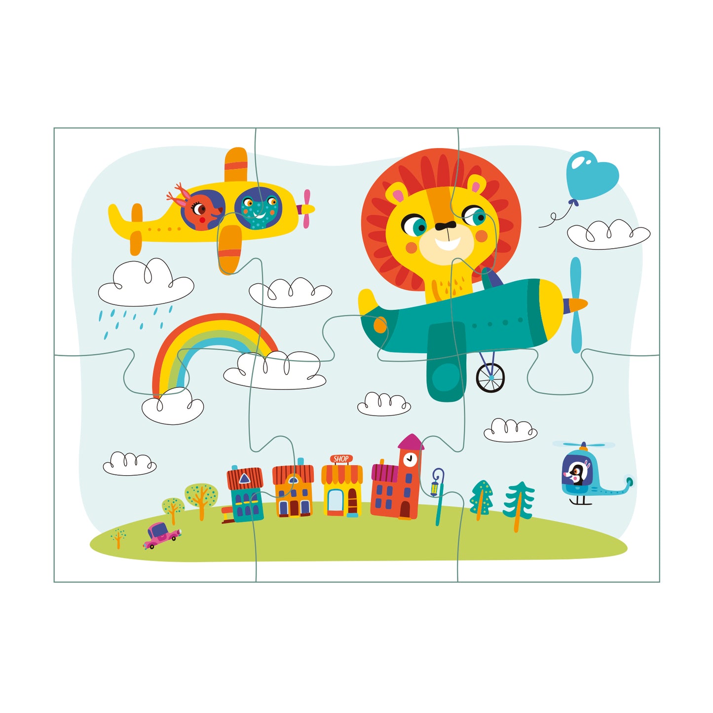 Little Bright Ones - 3 Puzzles - Transport