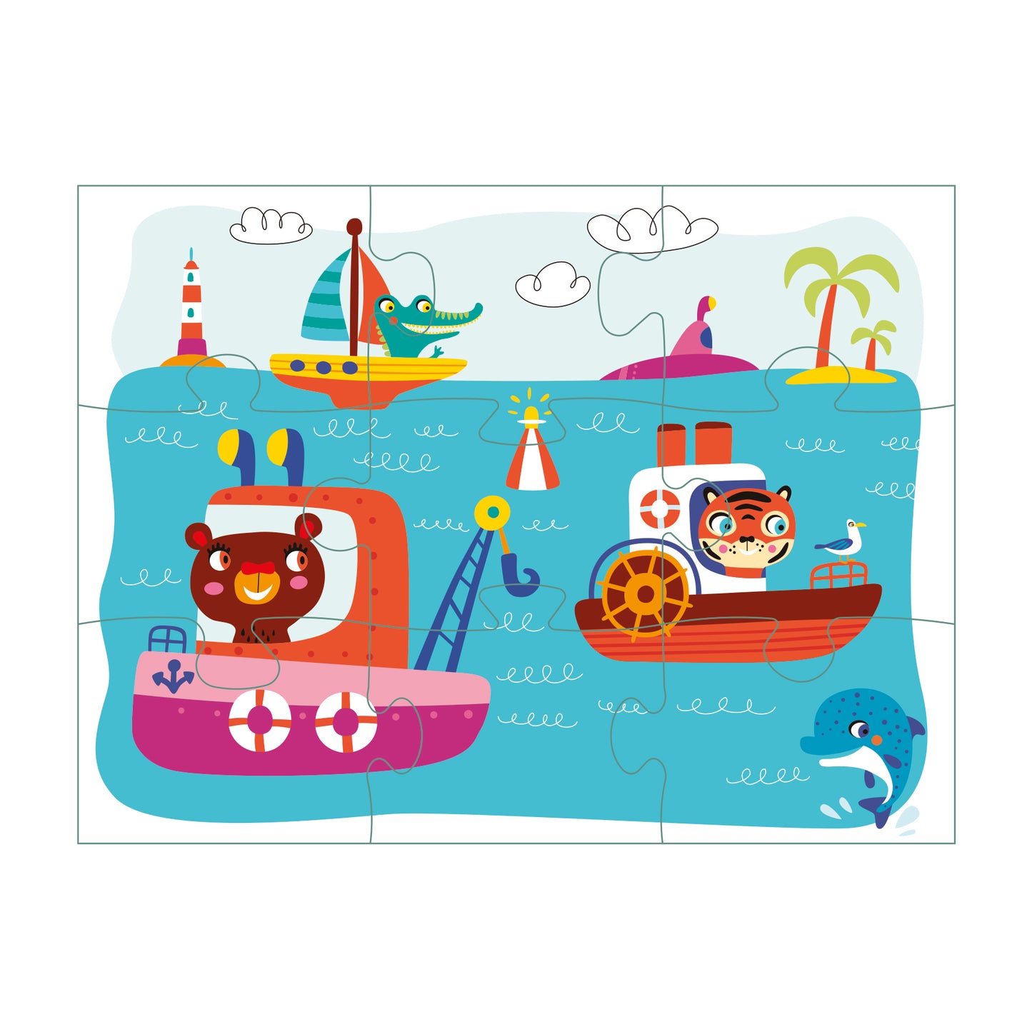 Little Bright Ones - 3 Puzzles - Transport
