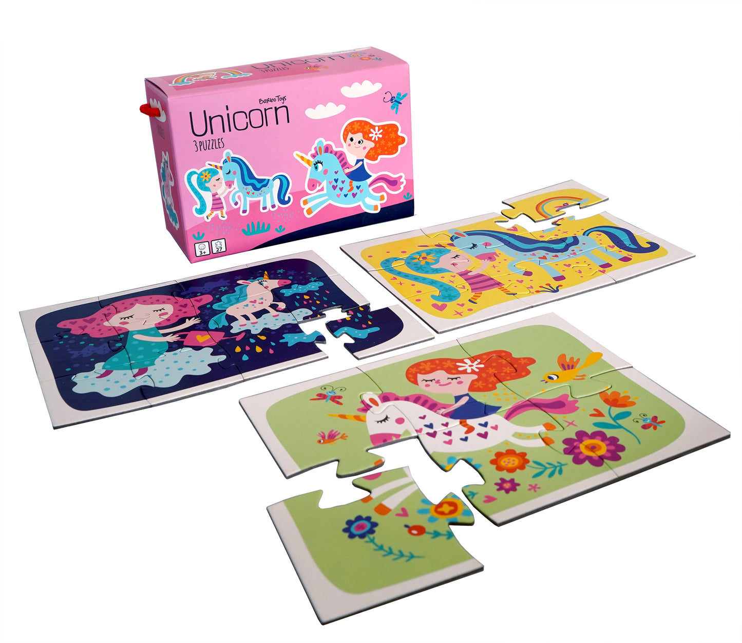 Little Bright Ones - 3 Puzzles - Unicorn