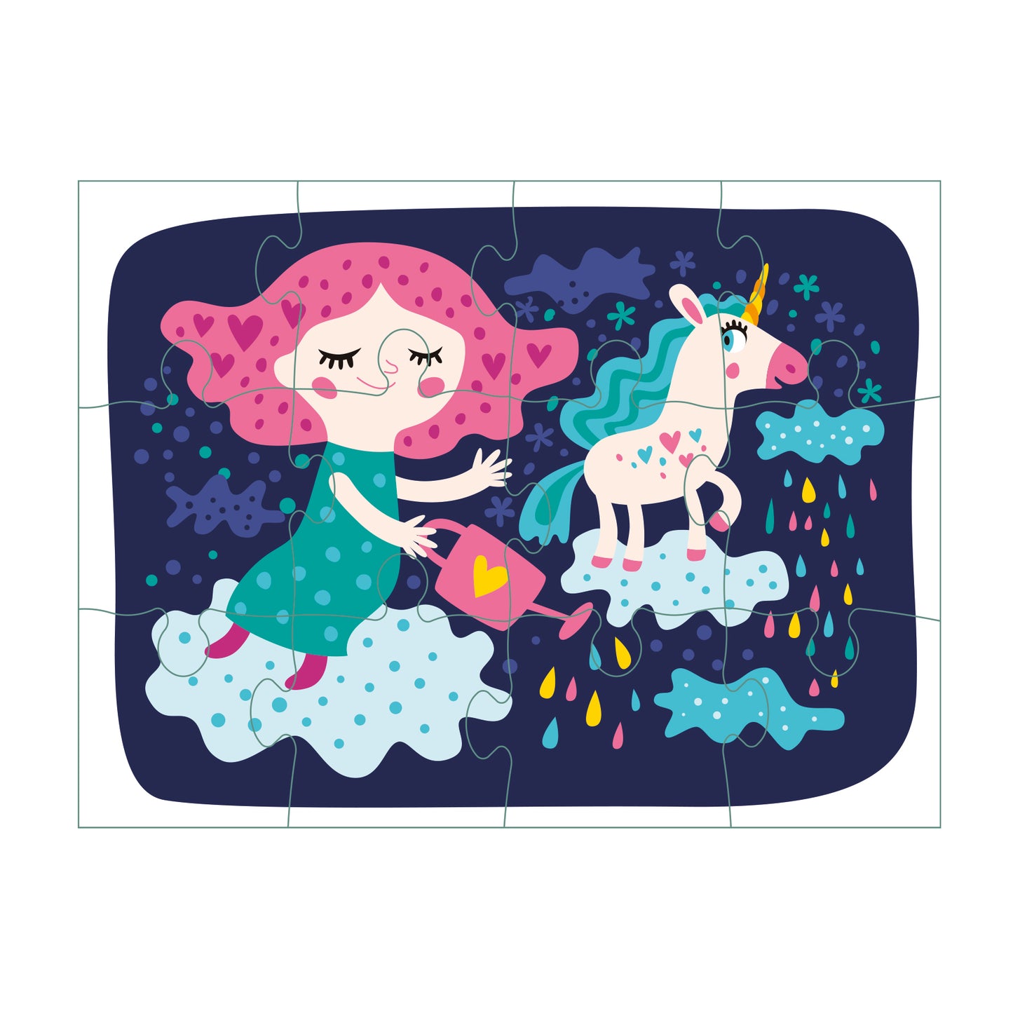 Little Bright Ones - 3 Puzzles - Unicorn