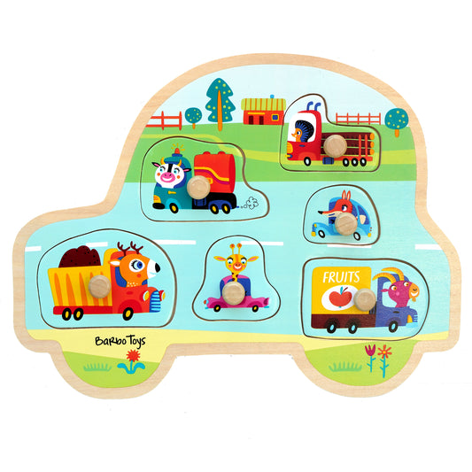 Little Bright Ones - Wooden Puzzle - Transport