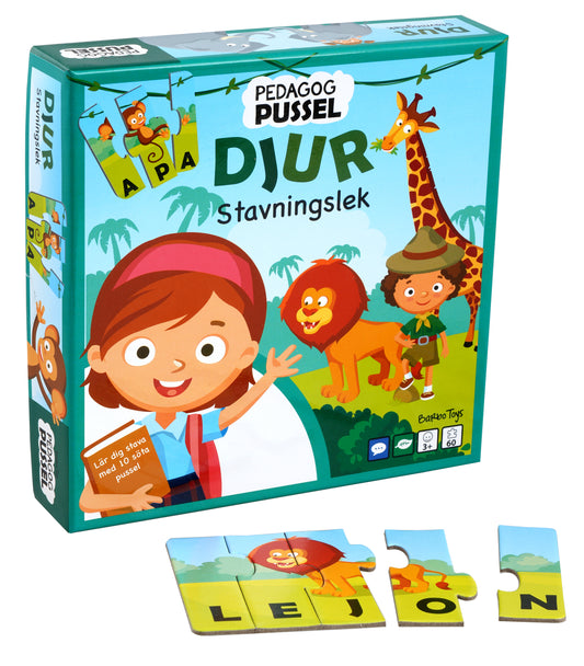 Puzzle Pedagogue - Spelling game Animals (SE)