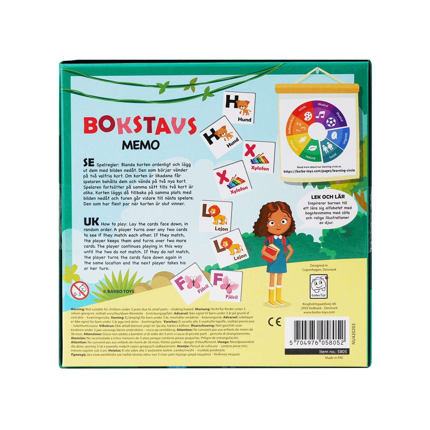 Pedagog Spel - Bokstavs Memo SE
