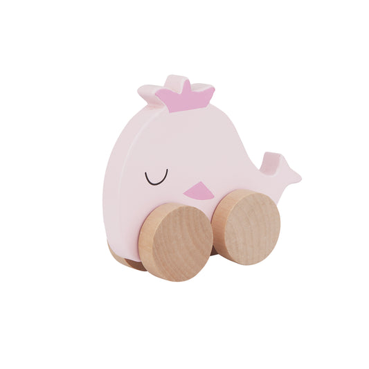 Wooden Animal on Wheels - Whale