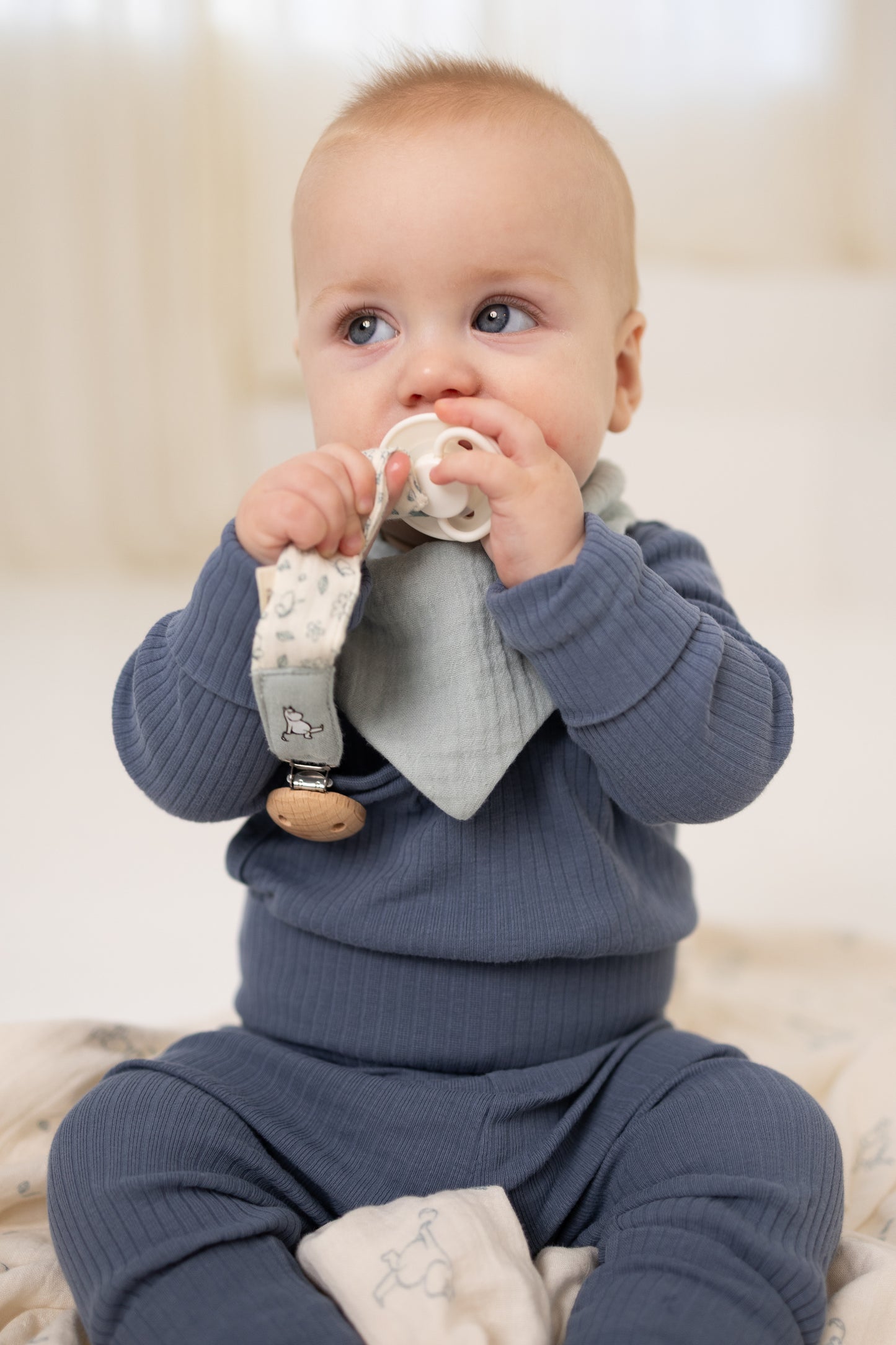 Mumi - Baby Hagesmækker 2-pak – Blå