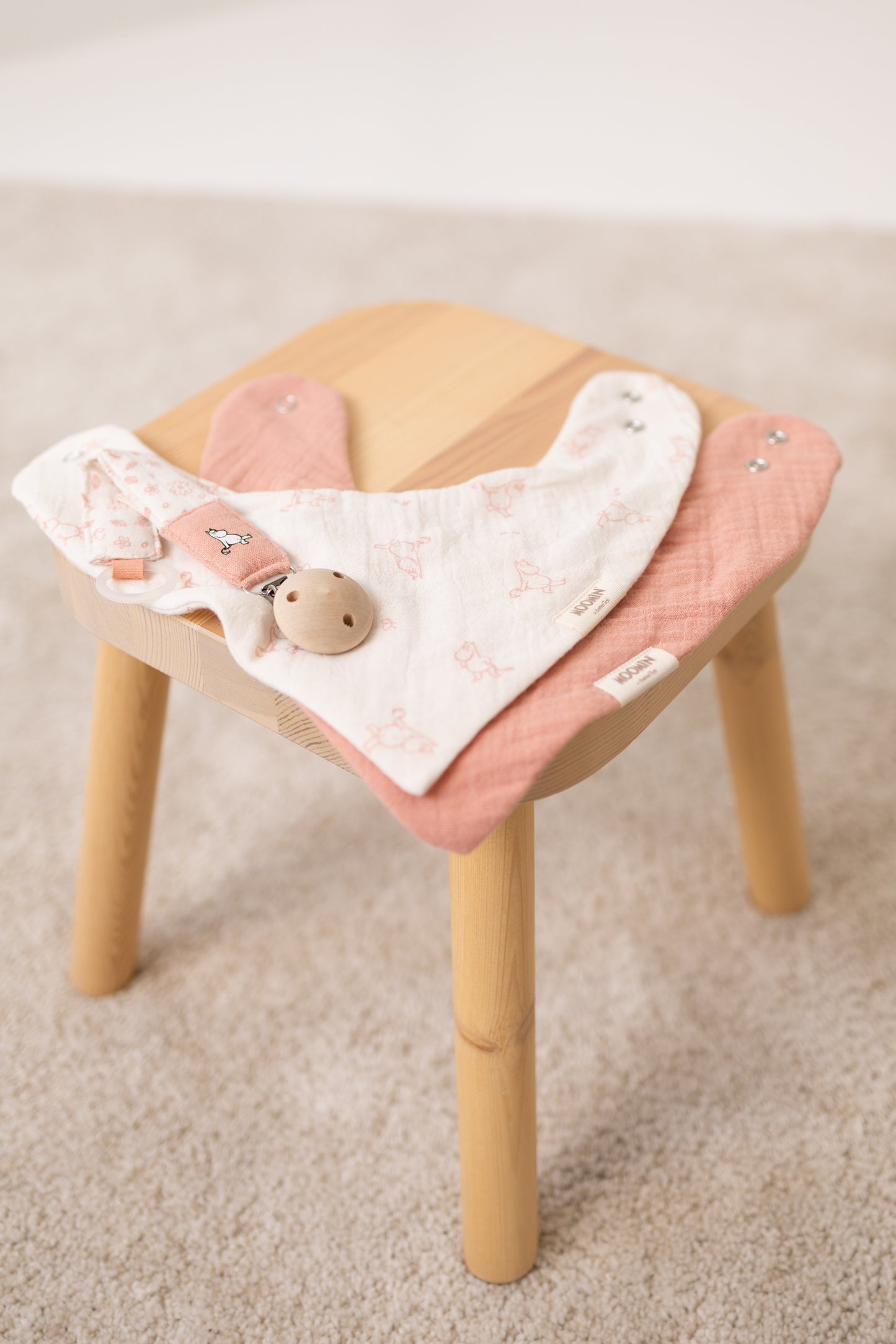 Mumi - Bandana Hagesmække 2-pak – Pink