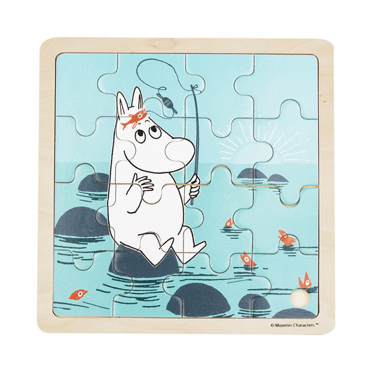 Moomin - Square Wooden Puzzle - Fishing