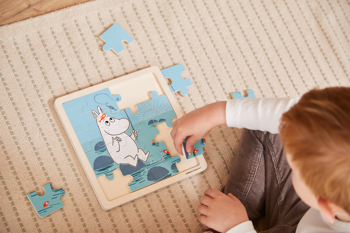 Moomin - Square Wooden Puzzle - Fishing