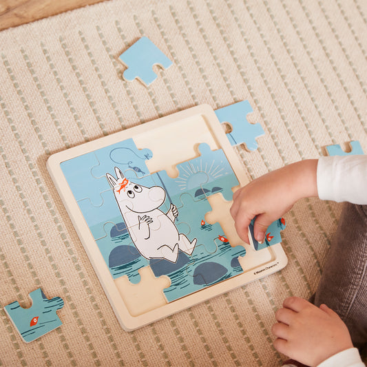 Moomin - Square Wooden Puzzle - Fishing