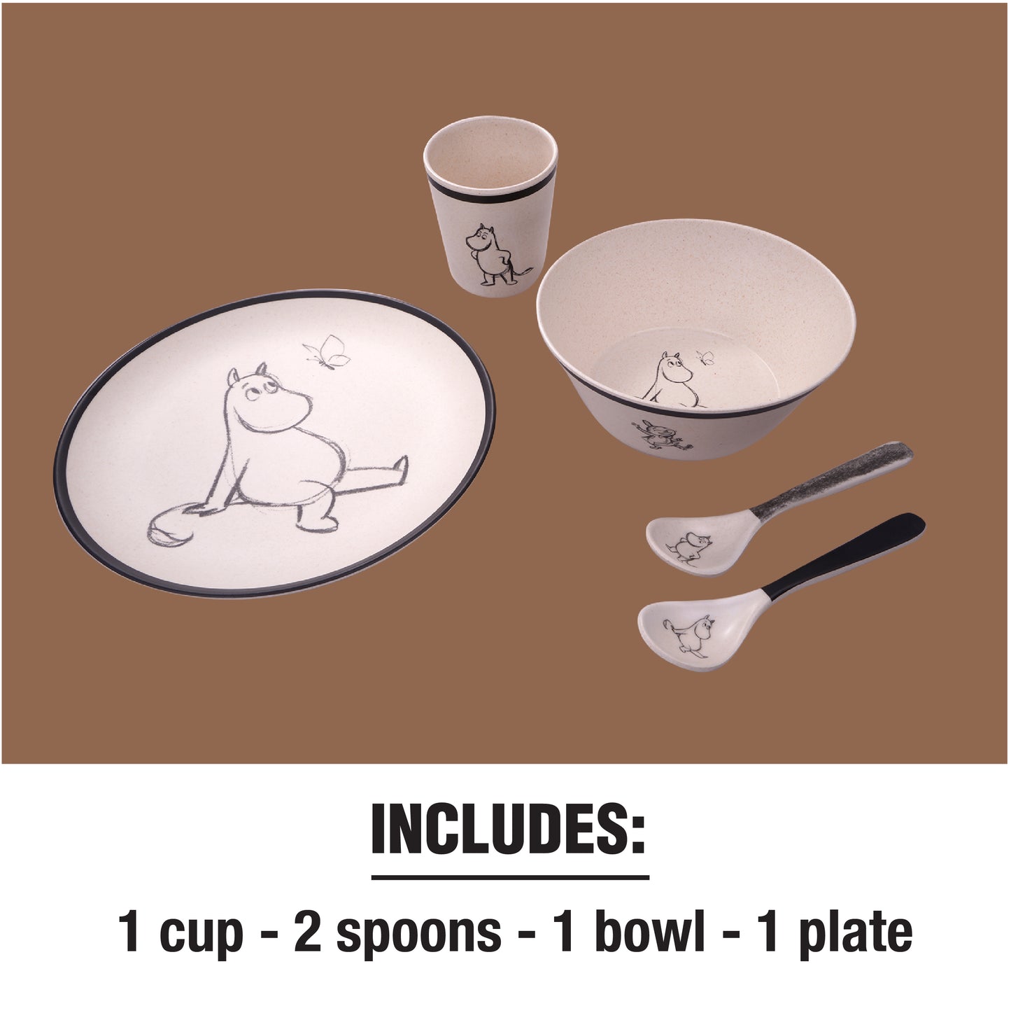 Moomin 5 pcs Mealtime Set - Moomin