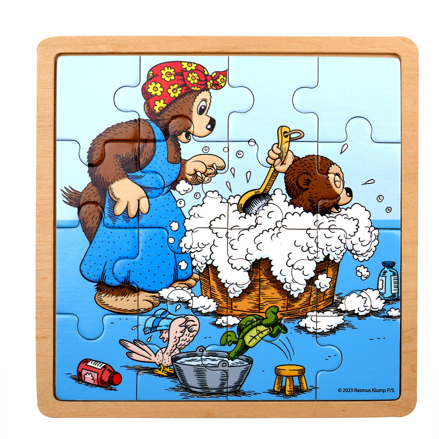 Rasmus Klump - FSC - Wooden Puzzle - Bathtime