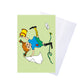 Pippi - Greeting Card with Envelope - Green